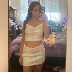 White shimmer set🤍🪽✨